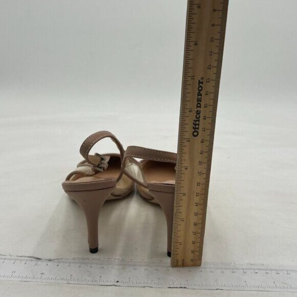 FSJ Women Trendy Pointed Toe Kitten Low Heel Slip on Pumps Slingback Office Shoe - Picture 5 of 8